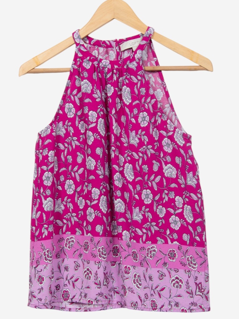 loft pink floral bohemian hippie summer halter top